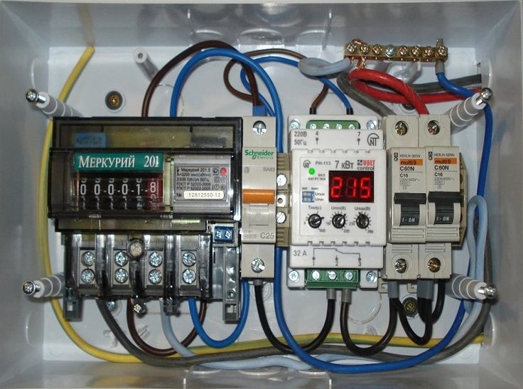 Установка и подключение аппаратов защит и приборов учета